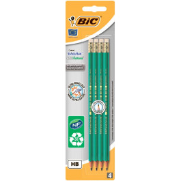   BIC Олівець графітний  Evolution Eco HB з ластиком, 4шт (bc8902753)