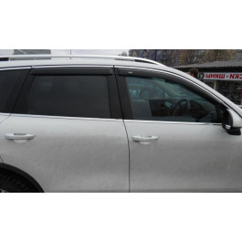   HIC Дефлектори вікон (вітровики) Volvo XC70 2007-2010 З Молдингом Хром