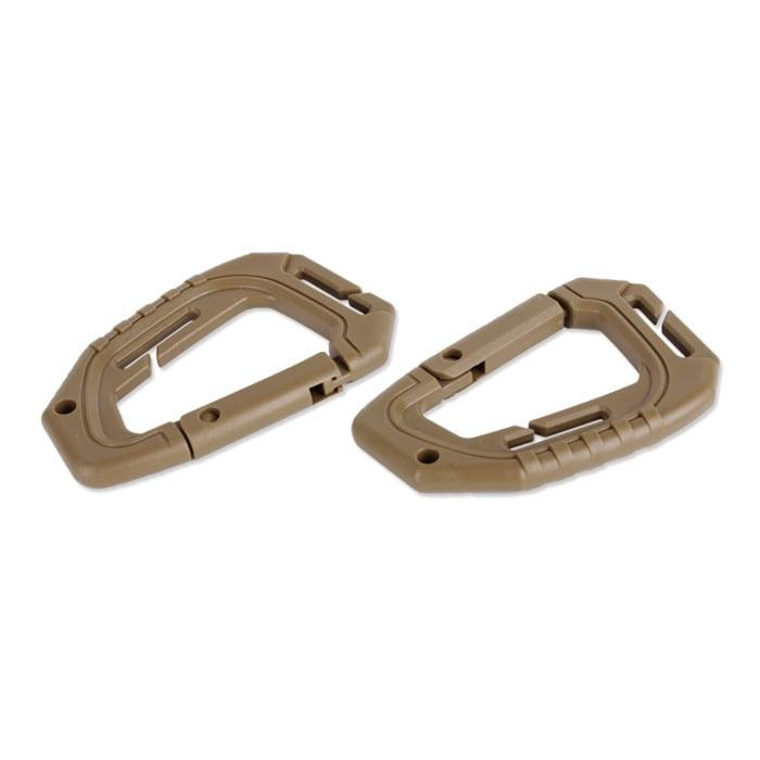 Mil-Tec Гачок  Tactical Molle snap hook 2 шт. Койот - 15922505 - зображення 1