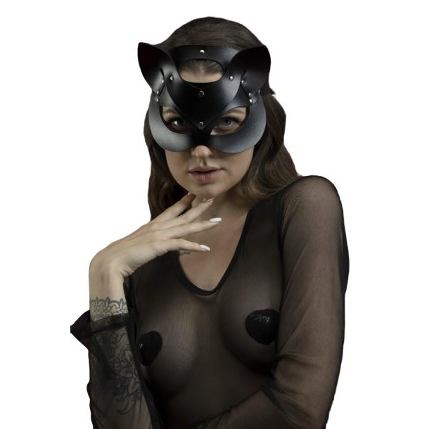 Feral Feelings Маска Кошечки Catwoman Mask, черная (7770000233427) - зображення 1