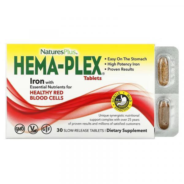 Nature's Plus Hema-Plex 30 таблеток із тривалим вивільненням - зображення 1