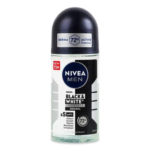 Nivea Дезодорант кульковий  Men «Невидимий захист для чорного і білого», 50 мл (4006000032511) - зображення 1