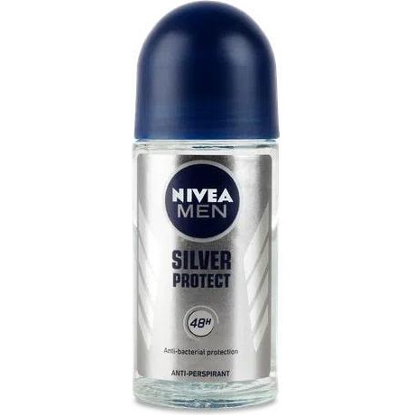 Nivea Дезодорант кульковий  Men «Срібний захист» антиперспірант, 50 мл (4006000032726) - зображення 1