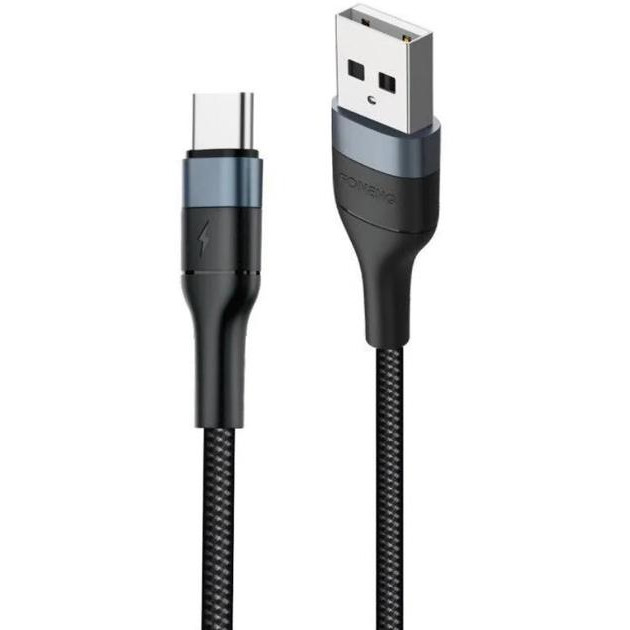 Foneng X51 USB - USB Type-C 1m Black (X51-CA-TC) - зображення 1