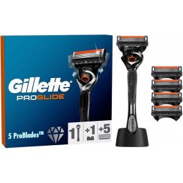   Gillette Станок для гоління чоловічий  Fusion ProGlide з 4 змінними картриджами + підставка