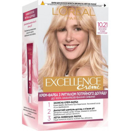   L'Oreal Paris Стійка крем-фарба для волосся  Excellence Creme відтінок 10.21 (світло-світло-русявий перламутровий)