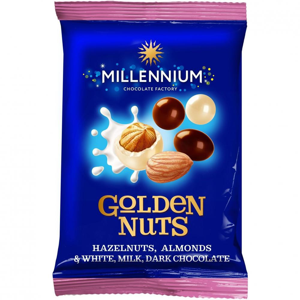 Millennium Драже  Golden Nut Асорті 100 г (4820005195282) - зображення 1