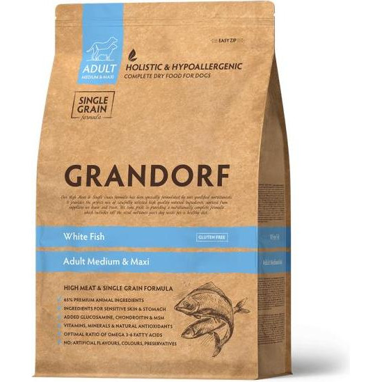 Grandorf White Fish & Rice Adult All Breeds 1 кг - зображення 1