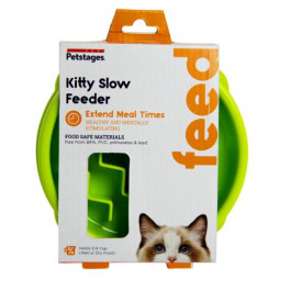   Petstages Cat Fun Feeder Wave Grn SM (pt69717)