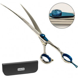   Davis Veterinary Ножницы Davis Extreme Edge Blue Curved изогнутые, для стрижки собак, 10&quot;, 25.4 см (zb-S.EB10C)