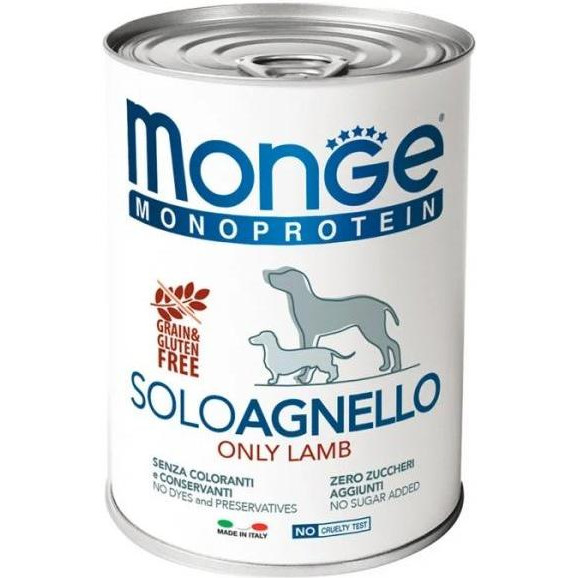 Monge Monoprotein Solo Agnello Lamb 400 г (8009470014236) - зображення 1