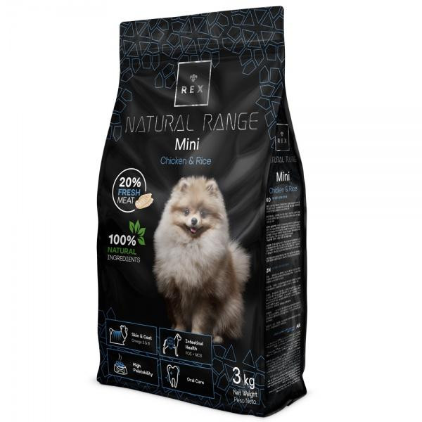 Rex Natural Range Adult Mini Chicken and Rice 3 кг (40328) - зображення 1