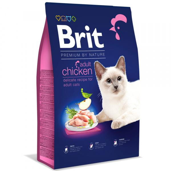 Brit Premium Cat Adult Chicken 0,8 кг (8595602553044) - зображення 1