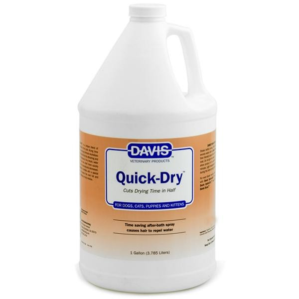 Davis Veterinary Quick-Dry Spray - спрей Девіс швидка сушка для собак та котів, 3,8 л (QDG) - зображення 1