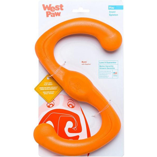 West Paw Игрушка для собак Bumi Large Tangerine ZG051TNG 24 см (747473621546) - зображення 1