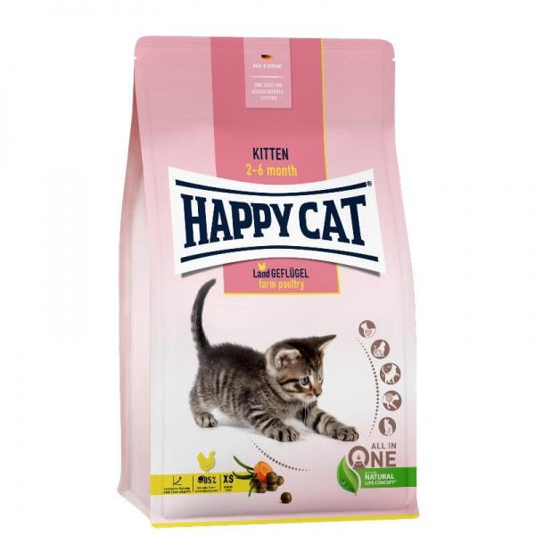 Happy Cat Kitten Geflugel 0,3 кг - зображення 1