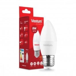   Vestum LED C37 8W 3000K 220V E27 (1-VS-1310)