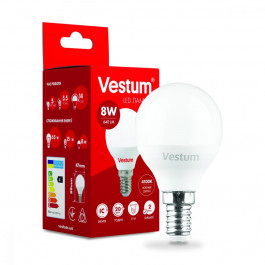   Vestum LED G45 8W 4100K 220V E14 (1-VS-1211)