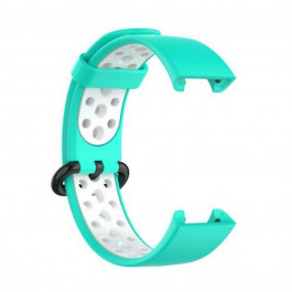   BeCover Ремінець Vents Style  для Xiaomi Redmi Smart Band 2 Turquoise-White (709428)