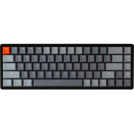   Keychron K6 Aluminum Frame 68 keys, Gateron Red, Hot-Swap, RGB, Black (W1_KEYCHRON)