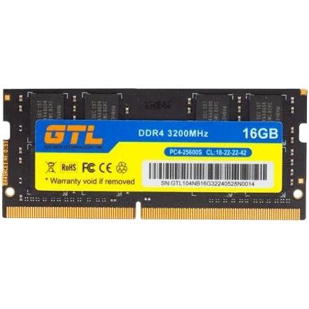 GTL 16 GB SO-DIMM DDR4 3200 MHz (GTLSD16D432BK) - зображення 1