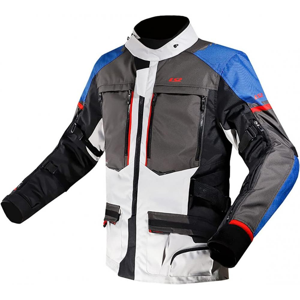 LS2 Мотокуртка LS2 Norway Man Jacket Blue Black Grey Red XL - зображення 1