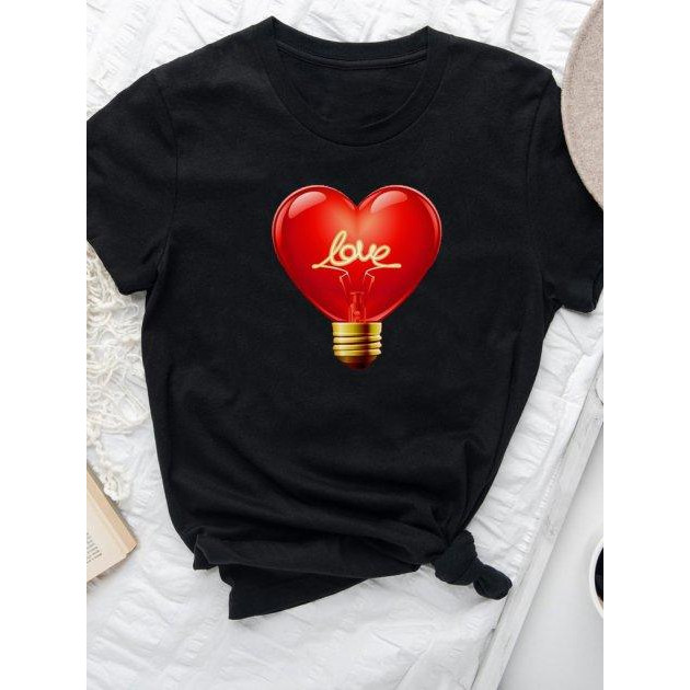 Love&Live Футболка жіноча  Bulb love LLP03011 XS Чорна (LL2000000420950) - зображення 1