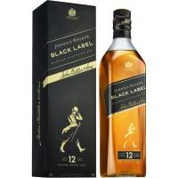   Johnnie Walker Віскі  "Black label" 1л, with box (BDA1WS-JWB100-001)