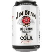   Jim Beam Напій слабоалкогольний  Bourbon & Cola, 0.33л 4.5% (DDSBS1B111)