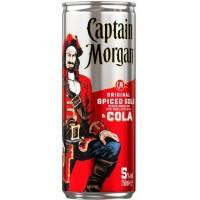   Captain Morgan Напій алкогольний  Spiced Gold Rum-Cola, 0.25л 5% (BDA1RM-RCM025-001)