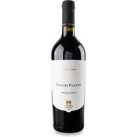 Cantina Sava Вино  Poggio Pasano Primitivo червоне сухе, 0,75 л (8019873968906) - зображення 1