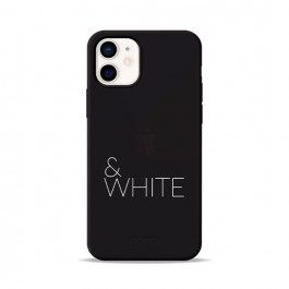   Pump Silicone Minimalistic Case for iPhone 12 mini Black & White (PMSLMN12(5.4)-13/169)