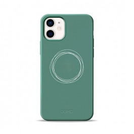   Pump Silicone Minimalistic Case for iPhone 12 mini Circles on Dark (PMSLMN12(5.4)-6/173)