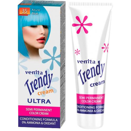 Venita Фарбуючий крем  Trendy Cream 35 Яскравий блакитний 75 мл (5902101518543) - зображення 1