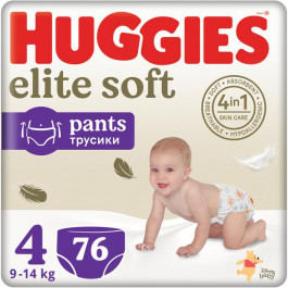   Huggies Elite Soft Pants 4, 76 шт