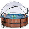 EXIT Wood Pool 427x122cm + sand filter pump, dome / brown (30.47.14.10) - зображення 1