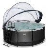 EXIT Black Leather Pool 360x122cm + dome, sand filter pump / black (30.47.12.20) - зображення 1