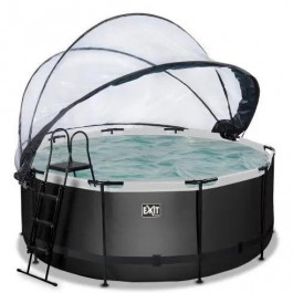   EXIT Black Leather Pool 360x122cm + dome, sand filter pump / black (30.47.12.20)