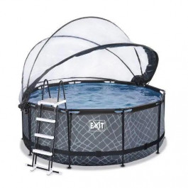   EXIT Stone Pool 360x122cm + filter pump, dome / grey (30.42.12.00)