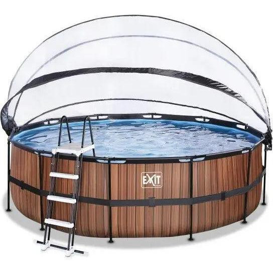 EXIT Wood 450x122cm + dome, filter pump / brown (30.42.15.10) - зображення 1