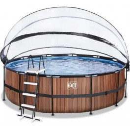   EXIT Wood 450x122cm + dome, filter pump / brown (30.42.15.10)