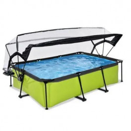   EXIT Lime Pool 220x150x65cm + filter pump, dome, canopy / green (30.24.21.40)