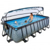 EXIT Stone Pool 540x250x122cm + dome, sand filter pump / grey (30.47.53.00) - зображення 1