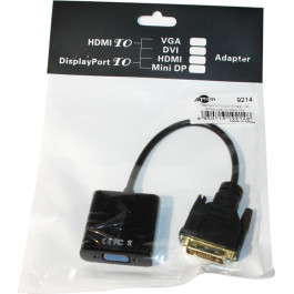   ATcom DVI - VGA 0.1m Black (9214)