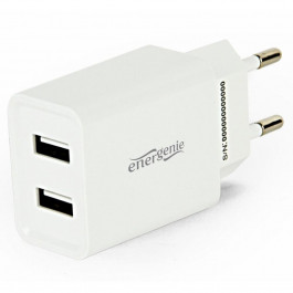   EnerGenie 2xUSB-A, 2.1A White (EG-U2C2A-03-W)