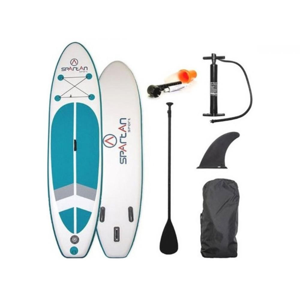 Spartan Веслярна дошка SUP з веслом та аксесуарами  SUP 10’ White-Turquoise Blue - зображення 1