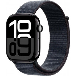   Apple Watch Series 10 GPS 46mm Jet Black Aluminum Case w. Ink Sport Loop (MWWR3)