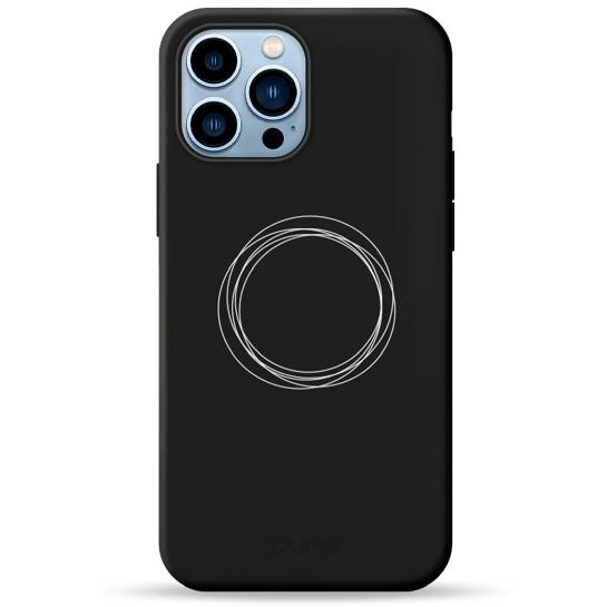 Pump Silicone Minimalistic Case for iPhone 13 Pro Max Circles on Dark (PMSLMN13PROMAX-6/173) - зображення 1