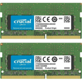   Crucial 16 GB SO-DIMM DDR4 (2x8GB) 2400 MHz (CT2K8G4SFS824A)