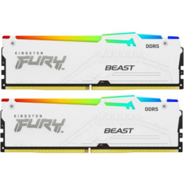   Kingston FURY 64 GB (2x32GB) DDR5 6000 MHz Beast RGB EXPO White (KF560C36BWEAK2-64)